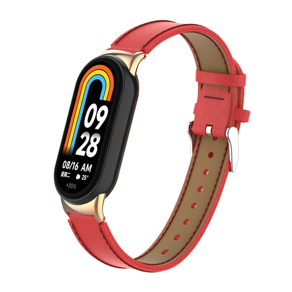 For Xiaomi Smart Band 8 Watch Strap Stitching Microfiber Leather Watch Band Bracelet with Connector For Xiaomi Smart Band 8 Watch Strap Stitching Microfiber Leather Watch Band Bracelet with Connector